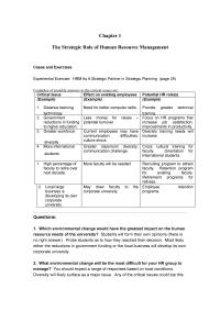 Case with Answers for Human Resources