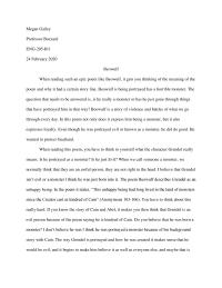 Beowulf Megan GaileyProfessor