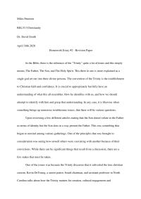 Homework Essay 2 – Christianity