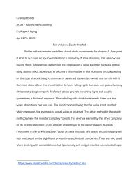 Fair Value vs Equity Method