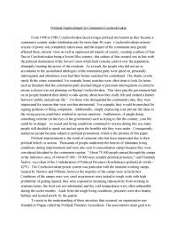 Political Imprisonment in Communist Czechoslovakia