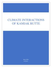 Climate Interactions of Kamiak Butte