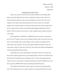 Comparing the Two Slave Trades