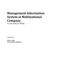 Management Information System at Multinational Company