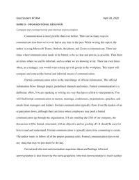 Compare And Contrast Formal And Informal Communication