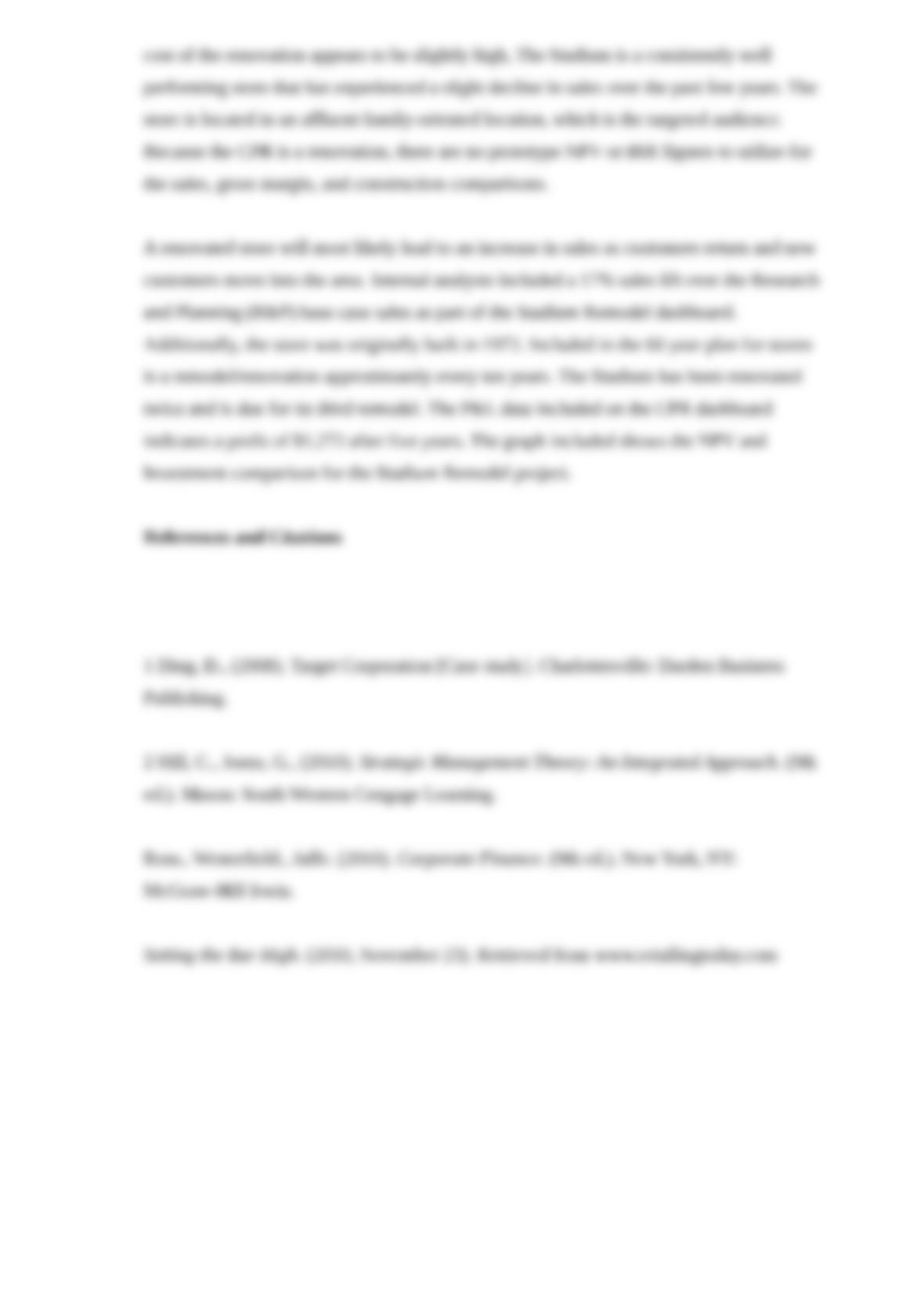 Target company analysis picture