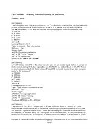 978-1259444951 Test Bank Chapter 1 Part 1