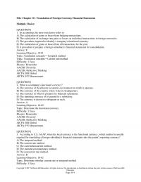 978-1259444951 Test Bank Chapter 10 Part 1