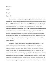 Hemingway Essay Rabia