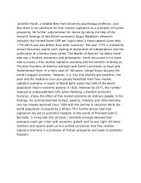 Capitalism Jonathan Haidt a