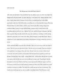 The Masquerade of the Red Death Analysis