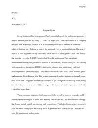 Reflective Capstone essay