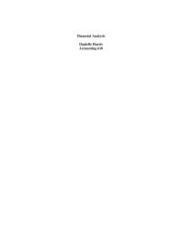 Financial analysis Financial