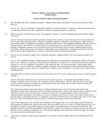 978-0128150757 Chapter 8 Solution Manual Part 1&nbsp;Does the application of the comparable companies’ valuation method require the addition of an acquisition