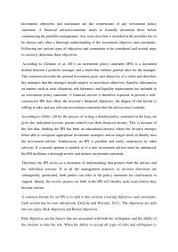 investment policy statement