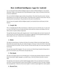 Mobile apps