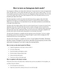 MOBILE APP How to turn on Instagram