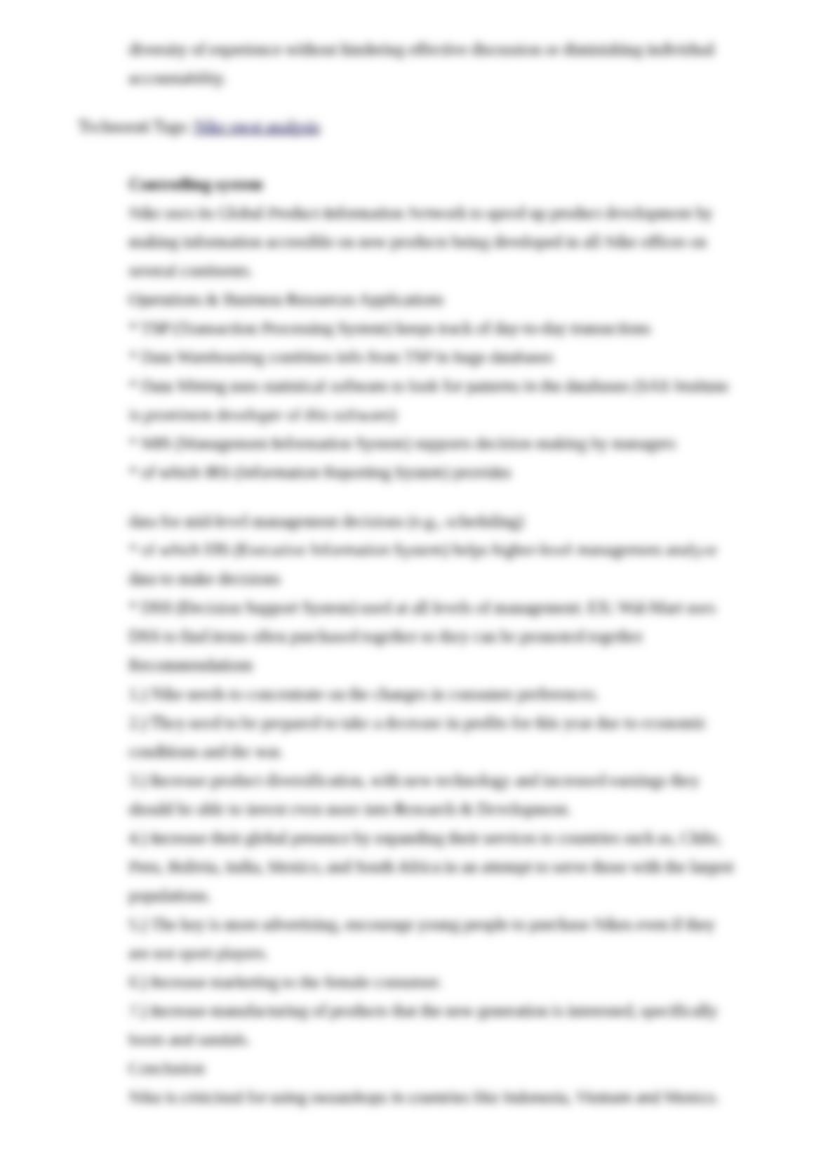 Nike strategic analysis picture