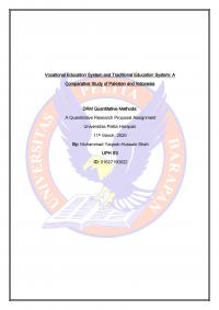 Vocational Education System and Traditional Education System: A Comparative Study of Pakistan and Indonesia
