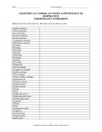 978-1133018216 Chapter 2 Terms and Respiration Worksheets