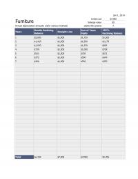 978-1259917011 Excel Asset Depreciation Schedule
