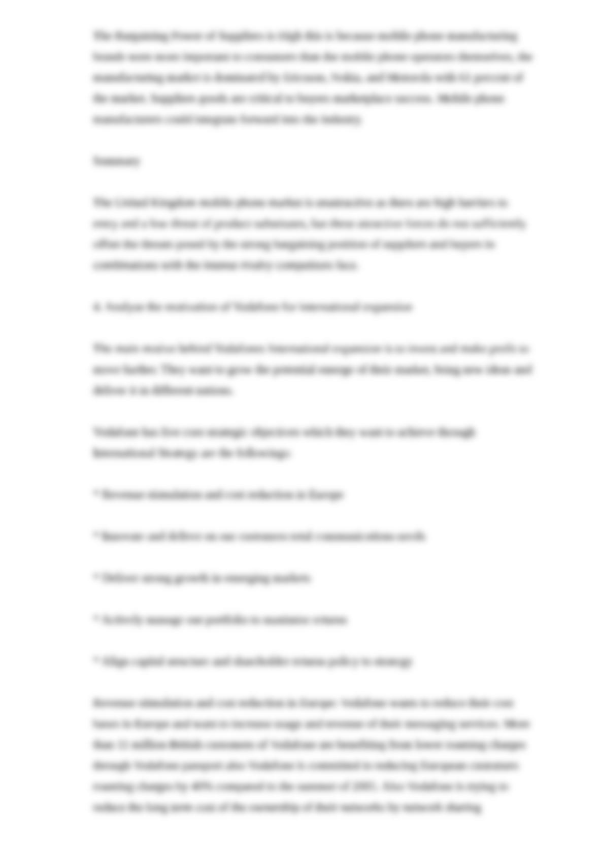 Vodafone strategy essay picture