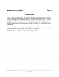978-1260464924 Montgomery Corporation Case