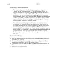 Int Business Quiz 2