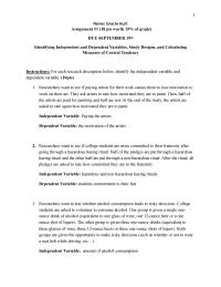 Psychology 101 Assignment 1