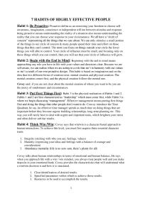 seven habits of effective people
