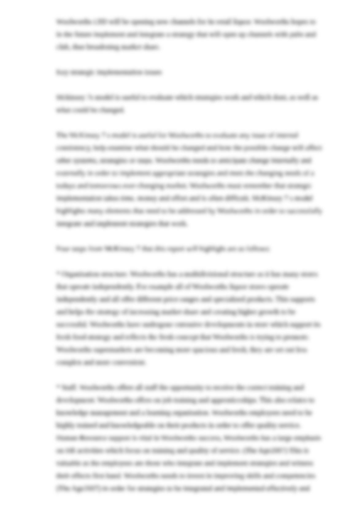 Woolworths target market picture