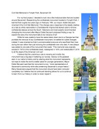 Final project Civil War Memorial