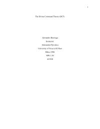 Ethics 1The Divine Command Theory
