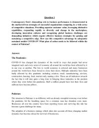 covid-19 and its impact on global businesses