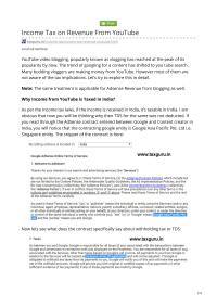Tax On You Tube Income