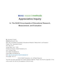 Appreciative Inquiry