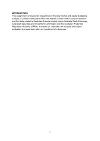 Research on financial market and capital budgeting