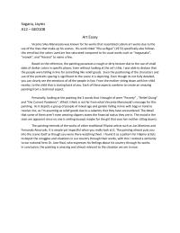 Art Essay for Art appreciation