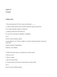 978-1506344461 Test Bank Chapter 10 Part 1