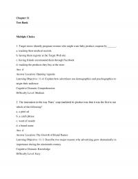 978-1506344461 Test Bank Chapter 11 Part 1