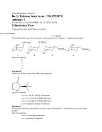 Organic Chemistry Practice Exam