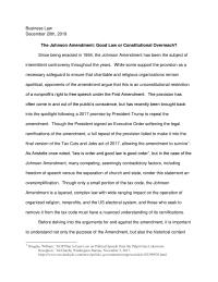 Evaluation of the Johnson Amendment
