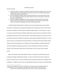 Wal-Mart Case Study
