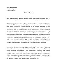 The Matching Principle