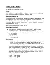 Essay On Thales