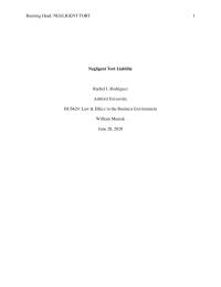 Negligent Tort Liability