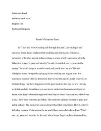 Reader’s Response Essay