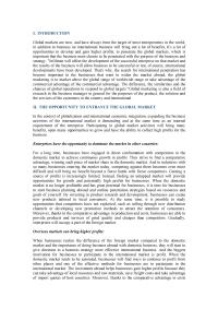 Mkt I INTRODUCTION Global markets