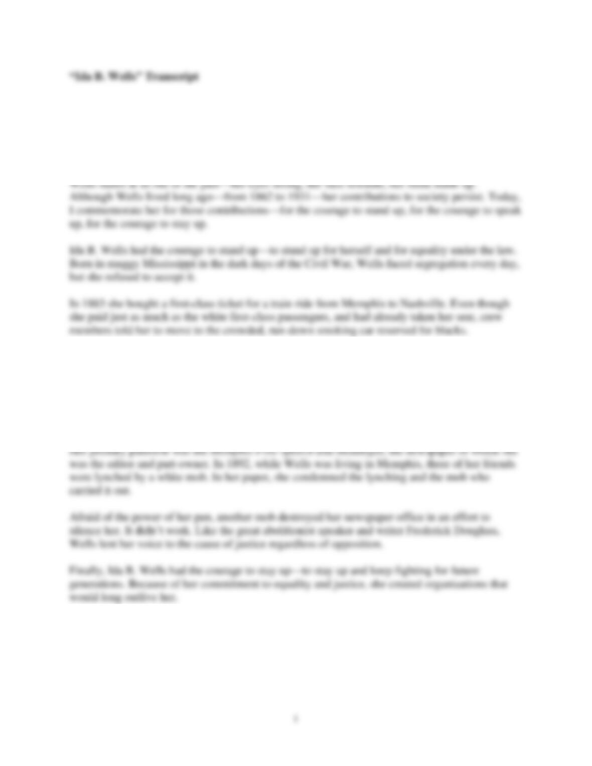 B wells essay picture