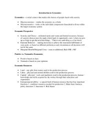 Introduction To Economics  Economics